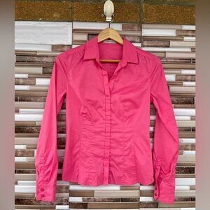 Rene Lezard Y2K pink blouse small